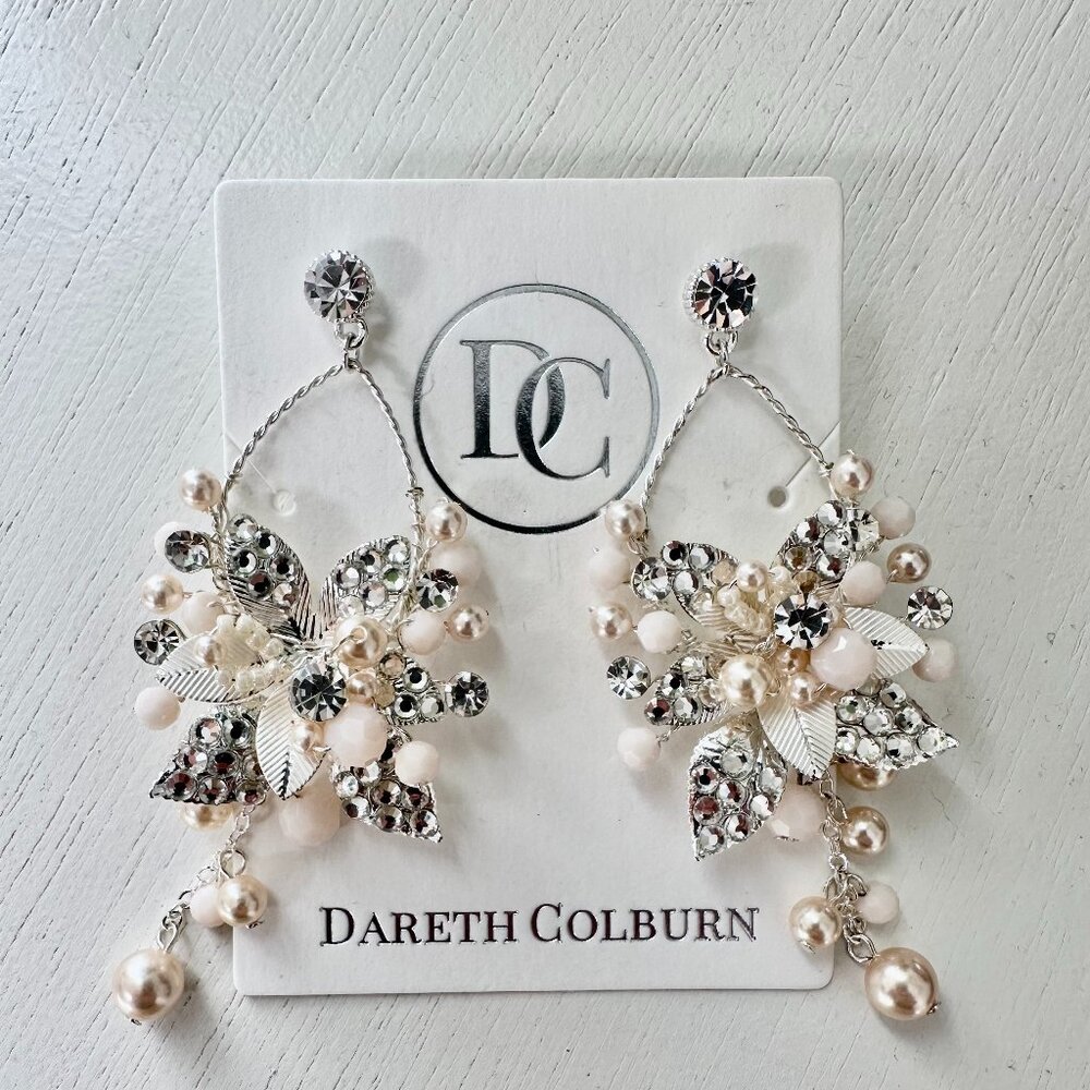 Penelope Pearl Dangle Bridal Earrings - Dareth Colburn - Brand New!